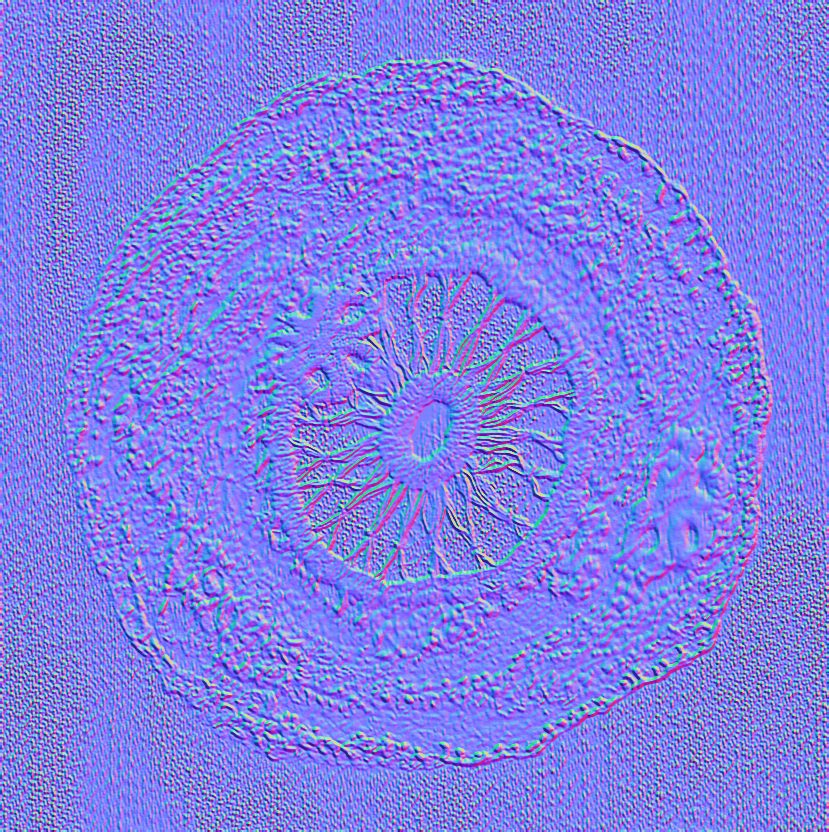 Brocade-Embroidered Denim — 3D work by Lina Khalil.