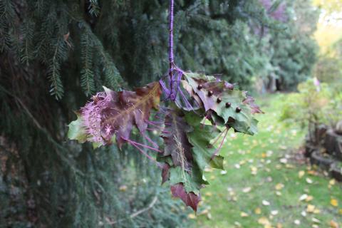 Organic Embroidery by Lina Khalil — embroidered leaf and thread work, image 14 of 17.
