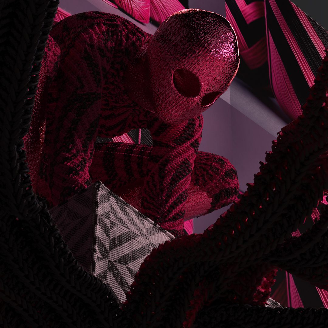 Yarn bombing — 3D work by Lina Khalil.